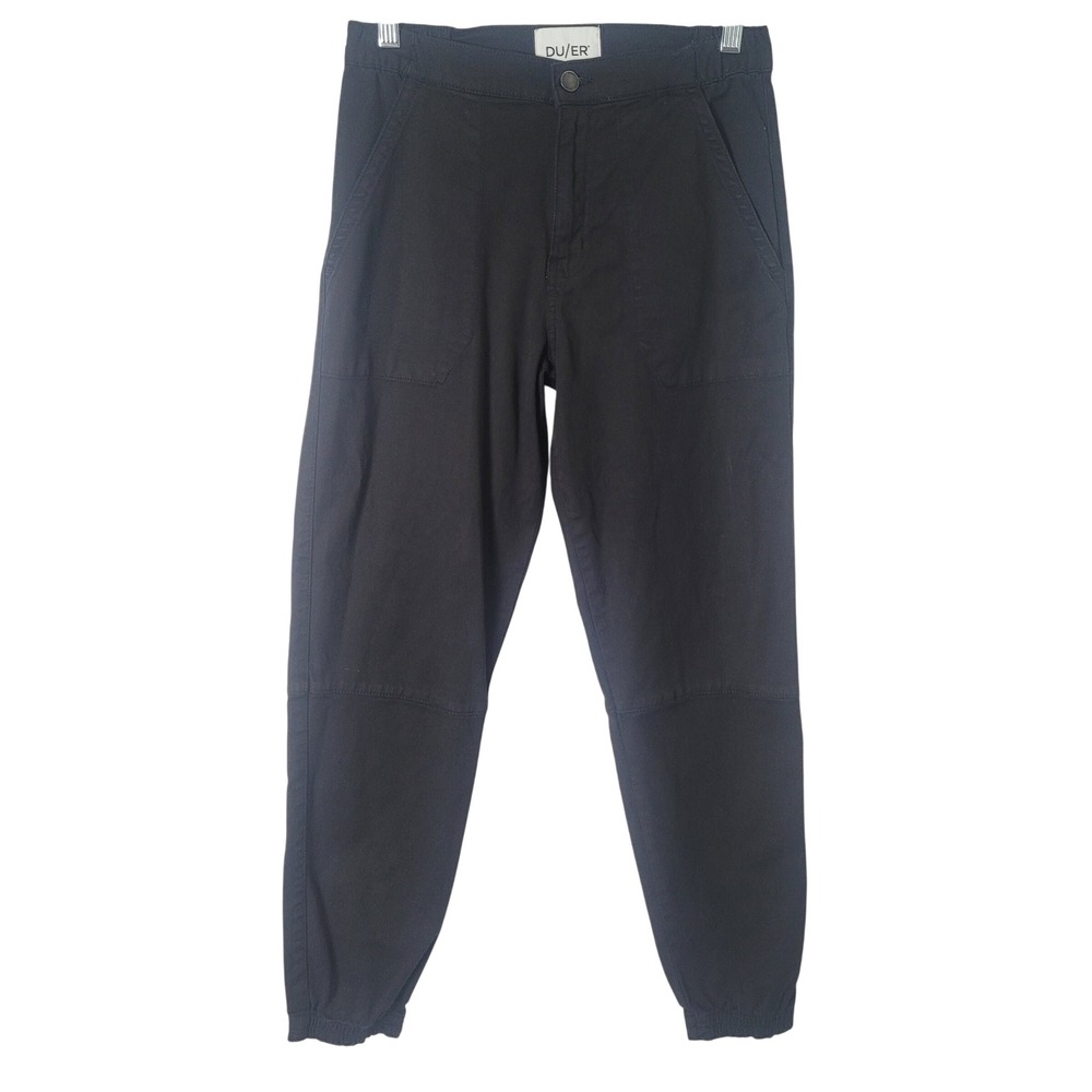 DU/ER DUER Live Free High Rise Jogger Pants Black Womens 27x28 Stretch Casual
